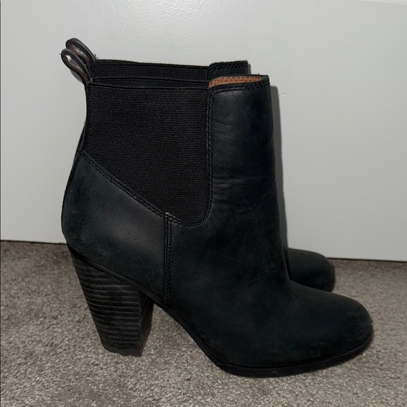 Lucky Brand Black Ankle Booties with High Heel - Picture 4 of 8